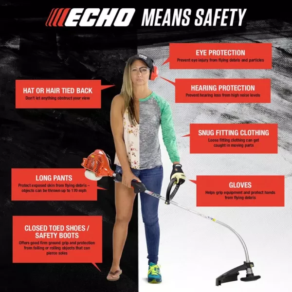 ECHO 21.2 cc Gas 2-Stroke Cycle Curved Shaft Trimmer