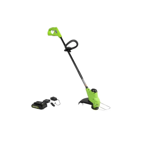 Greenworks 10 in. 24-Volt Battery Cordless TORQDRIVE String Trimmer with 2.0 Ah USB Battery and Charger Included ST24B213