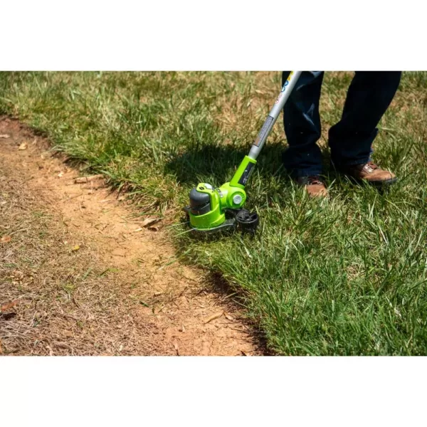 Greenworks 12 in. 24-Volt Battery Cordless String Trimmer with 2.0 Ah USB Battery and Charger Included ST24B215