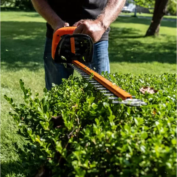 Scotts 20-Volt 22 in. Cordless Hedge Trimmer, 2.0Ah Battery and Fast Charger Included