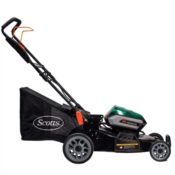 Scotts 21 in. 62-Volt Lithium-Ion Cordless Battery Walk Behind Push Mower with 5 Ah Battery and Charger Included